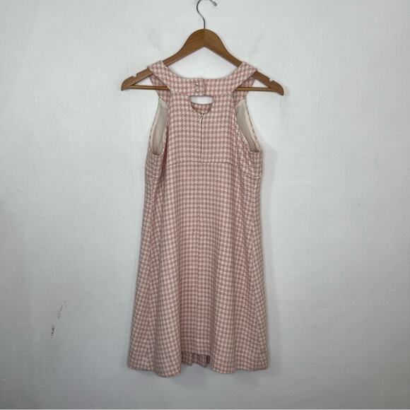 Florence Eiseman Wool Blend Houndstooth Pink White Tweed Dress Girl Size 16 - Picture 2 of 12